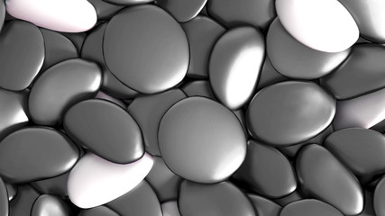 Beautiful background with beads, particles and simulation. 3d illustration, 3d rendering.