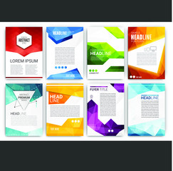 Cover design template for annual report. Abstract modern vector illustration. Cover presentation on a4. Abstract presentation templates. Flyer text font. Ad flyer text. White a4 brochure cover design