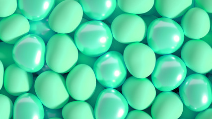 Beautiful background with beads, particles and simulation. 3d illustration, 3d rendering.