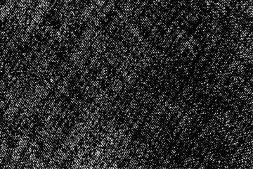 Vector fabric texture. Distressed texture of weaving fabric. Grunge background. Abstract halftone vector illustration. Overlay to create interesting effect and depth. Black isolated on white. EPS10.