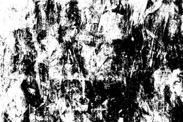 Aged wall texture. Grainy messy overlay of empty, aging, scratched wall. Grunge rough dirty background. Vector Illustration. Black isolated on white background. EPS10.