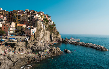 Fototapeta na wymiar Beautiful landscape photography of the coastal area of Cinque Terre, Italy. 