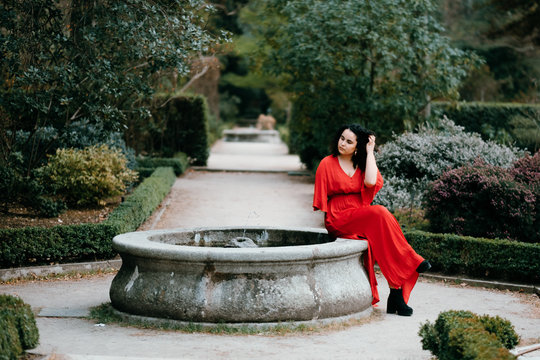Extroverted woman with disability enjoying in botanical garden