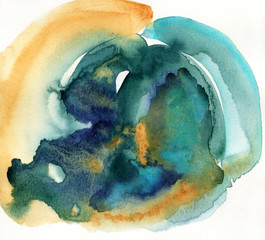 Abstract colorful watercolor painting