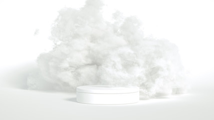 Beautiful background with beads, particles and simulation. 3d illustration, 3d rendering.