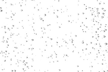 Small water drops texture vector. Rainy window overlay texture. Rain on glass background. Abstract halftone textured effect. Vector Illustration. EPS10.