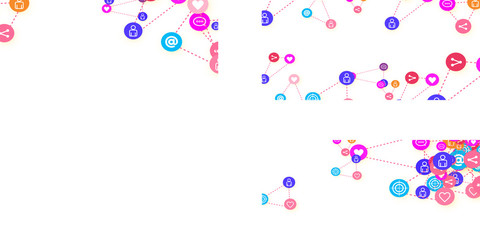 Social media marketing, Communication concept.