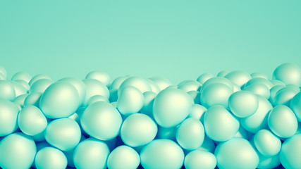 Beautiful background with beads, particles and simulation. 3d illustration, 3d rendering.