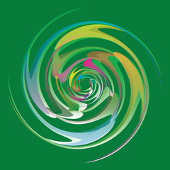 Abstract liquid spiral paint background
