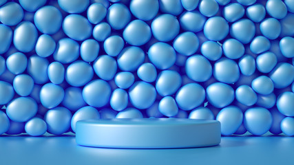 Beautiful background with beads, particles and simulation. 3d illustration, 3d rendering.