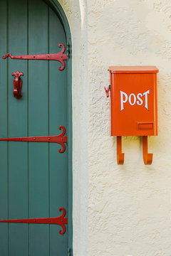 Post office Mailbox at Front Door of Home