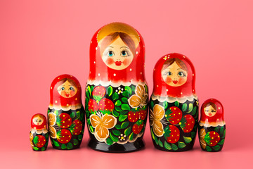 Russian folk wooden doll