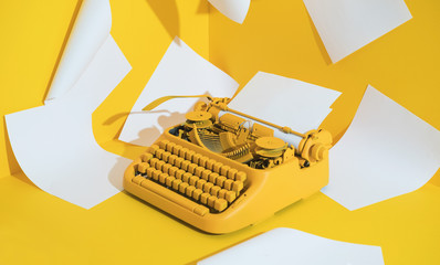 Yellow Office Typewriter