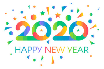 Happy new year, 2020 illustration. Peace, health, prosperity, new life, money. The year of the rat.