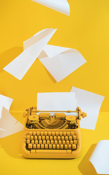 Yellow Office Typewriter