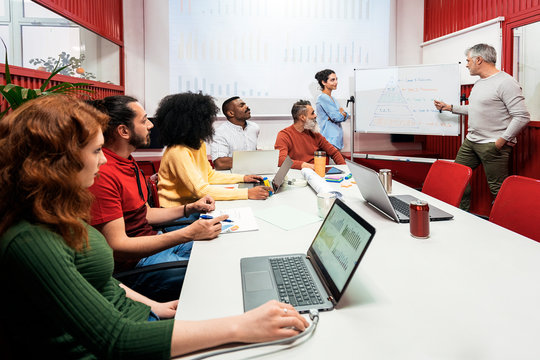 Business group at a workshop in the office