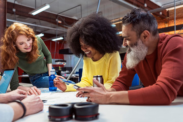 Business group at a workshop in the office