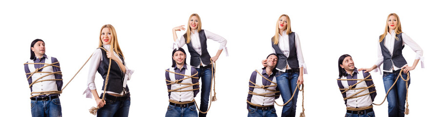 Family conflict with man and woman