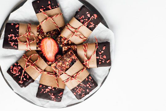 Yummy sweets around strawberry