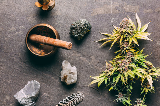 Cannabis flatlays