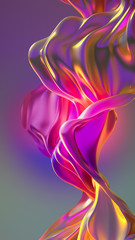 Fototapeta premium Beautiful luxury elegant backdrop with silk fabric drapery. 3d illustration, 3d rendering.