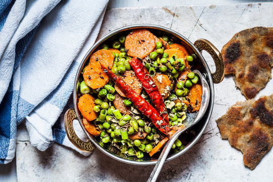 Gujar matar sabzi