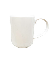 White coffee mugs on a white isolated background