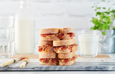 Peanut Butter and Jam Sandwiches