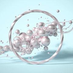 Beautiful background with geometric shape. 3d illustration, 3d rendering.