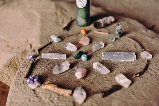 A Beautiful Set Up Of A Crystal Grid