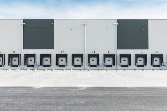 Empty loading dock bays