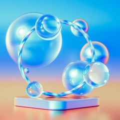 Beautiful background with geometric shape. 3d illustration, 3d rendering.