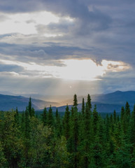 Denali National Park, Alaska Landscape Photography, Mountain Range, Dramatic Sky, Pacific North West, Tranquil Wilderness