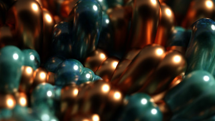 Beautiful, elegant, abstract background with metal and the texture of stone, marble and granite. 3d illustration, 3d rendering.