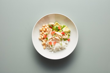 Plate with healthy prep meal