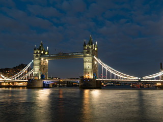 Fototapeta na wymiar The Nightscape Of Tower Bridge.