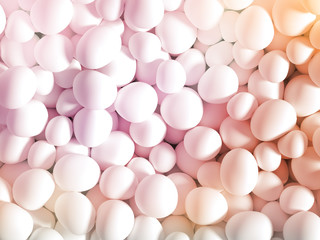 Beautiful background with beads, particles and simulation. 3d illustration, 3d rendering.