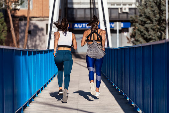 Professional Runners in the street