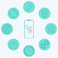 Phone call vector icon sign symbol