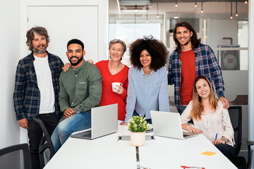 Portrait of successful team at work