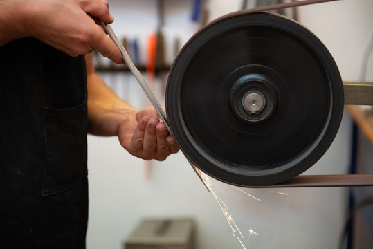 Skillful knife maker