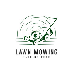 Lawn Mower Logo Vector Icon Illustration