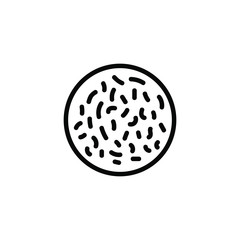 Danger bacteria icon design isolated on white background. Vector illustration