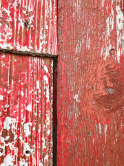 Background Peeling Red and White Paint on Wood