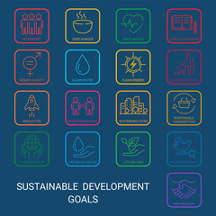 Sustainable Development Goals. Isolated  