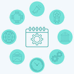 Planning calendar vector icon sign symbol