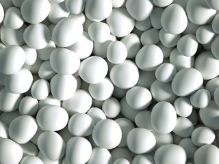 Beautiful background with beads, particles and simulation. 3d illustration, 3d rendering.