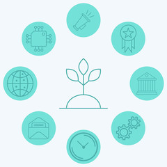 Plant vector icon sign symbol