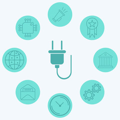 Plug vector icon sign symbol