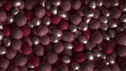 Beautiful background with beads, particles and simulation. 3d illustration, 3d rendering.
